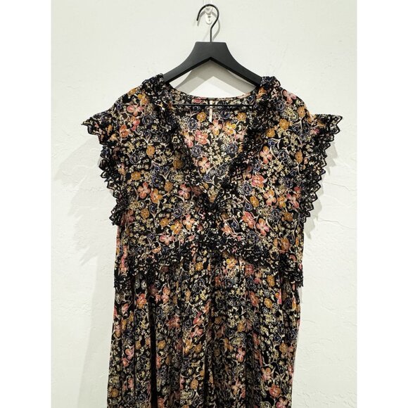 FREE PEOPLE 'Milania' Floral Maxi Dress - Dark Combo - SMALL RRP$168 - Picture 4 of 16